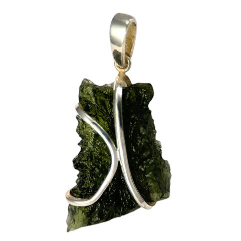 MOSS, STŘÍBRNÝ PŘÍVĚSEK S VLTAVÍNEM, AG 925