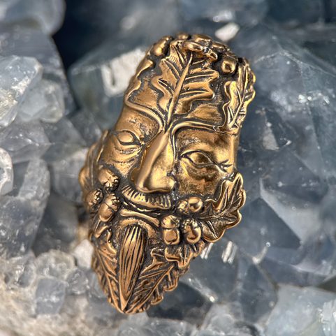 ZELENÝ MUŽ, DUBOVÝ, PŘÍVĚŠEK, BRONZ