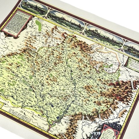 KOMENSKÉHO MAPA MORAVY, RUČNÍ PAPÍR