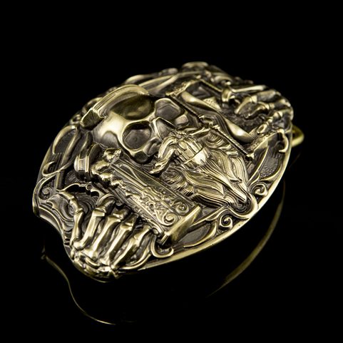 BEER, PŘEZKA NA OPASEK, MOSAZ