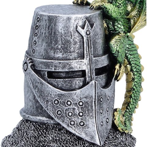 FIGURKA STŘEDOVĚKÁ PŘILBA A DRAK 12CM