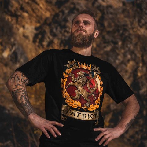 PATRIOT, ČESKÝ LEV, PÁNSKÉ TRIČKO