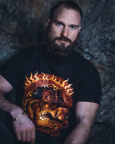 SVAROG NEBESKÝ KOVÁŘ, SLOVANSKÝ BŮH OHNĚ TRIČKO PÁNSKÉ BAREVNÉ