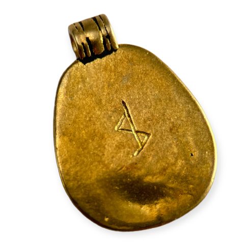 CLOISONNÉ - MEROVEJSKÝ BRONZOVÝ PŘÍVĚSEK