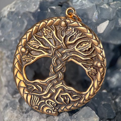 KELTSKÝ DUB POSVÁTNÝ STROM ŽIVOTA PŘÍVĚŠEK BRONZ