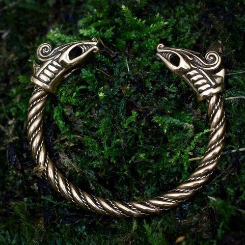 DREKI, VIKINSKÝ DRAK, NÁRAMEK, BRONZ
