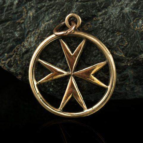 TEMPLÁŘSKÝ KŘÍŽ, PŘÍVĚŠEK, BRONZ