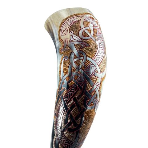 KELTSKÝ DRAK, ZDOBENÝ VIKINGSKÝ ROH