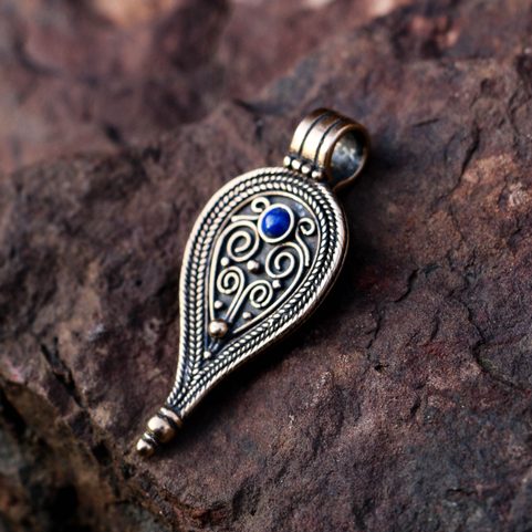 ŘÍMSKÝ ŠPERK, 2. STOLETÍ, BRONZ - LAPIS LAZULI