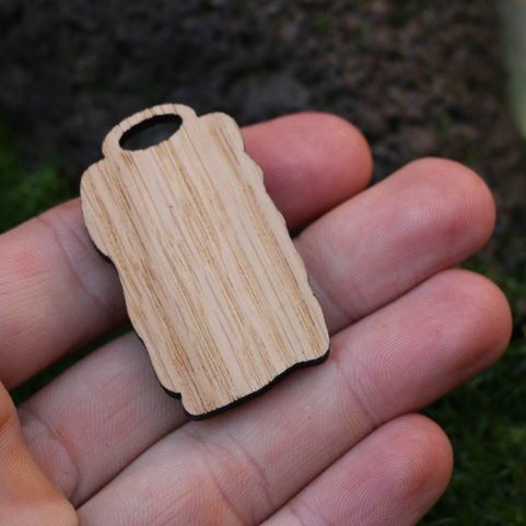 PERTHRO - RUNOVÝ DŘEVĚNÝ AMULET