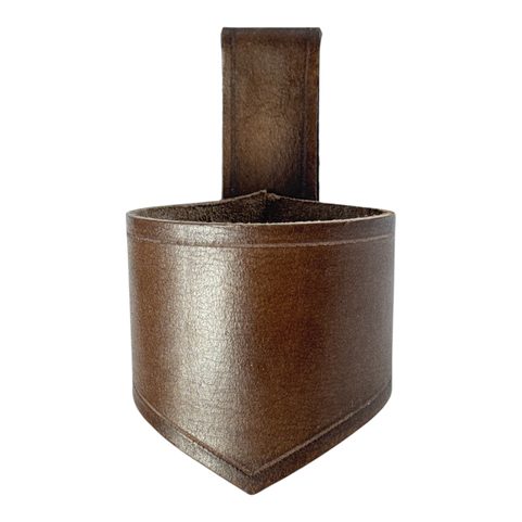KOŽENÝ DRŽÁK NA ROH, HNĚDÝ