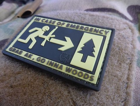 IN EMERGENCY, 3D PATCH NÁŠIVKA, SUCHÝ ZIP