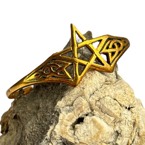 BRONZOVÝ NÁRAMEK S PENTAGRAMEM