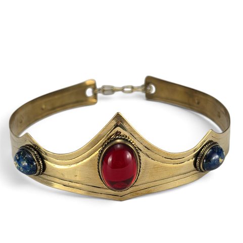 MEDIEVAL WOMEN’S BRASS CROWN WITH GLASS