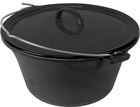 LITINOVÝ KOTLÍK SE SMALTOVANÝM VÍKEM, OBSAH 7 L