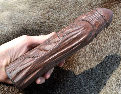 PERUN, SLOVANSKÝ BŮH, UMĚLÝ KÁMEN - HNĚDÝ