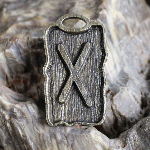 GEBO - RUNOVÝ AMULET ZINEK STAROMOSAZ