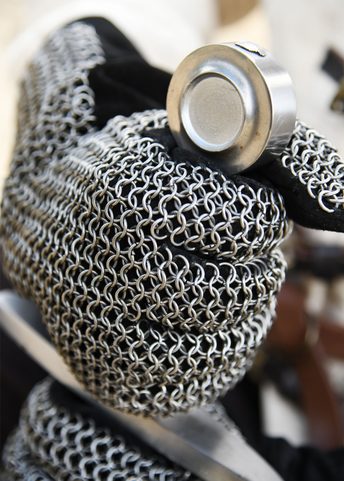 CHAINMAIL GLOVES, 6MM ID, NATURAL