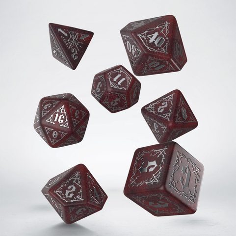 BLOODSUCKER DICE SET: SCARLET, SADA UPÍRSKÝCH RPG HRACÍCH KOSTEK