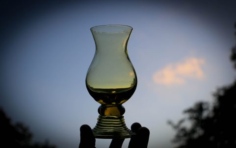 RUM SKLENIČKY, ZELENÉ LESNÍ SKLO SADA 2 KUSY