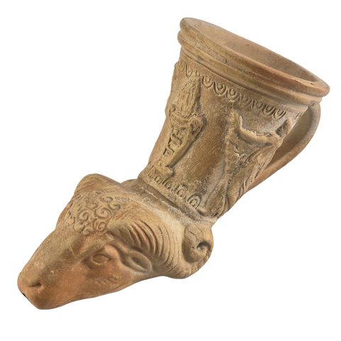 RHYTON - ANTICKÁ RITUÁLNÍ NÁDOBA, BERAN