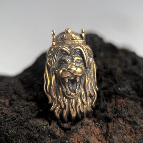 ČESKÝ LEV, HLAVA, PŘÍVĚŠEK, BRONZ