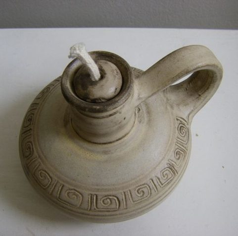 OLEJOVÁ LAMPA, KERAMICKÁ, STOLNÍ