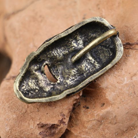 ZELENÝ MUŽ, AMULET, STARÁ MOSAZ, PATINA