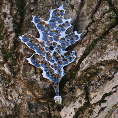 DUBOVÝ LIST VĚŠÁK NA KLÍČE / VĚŠÁK NA ŠATY