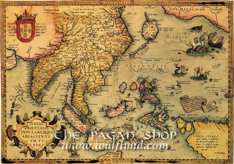 INDIA, ANDREA CORSALUS, 1570 - 1603, HISTORICKÁ MAPA, FAKSIMILE