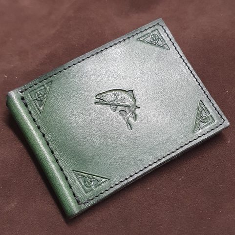 RYBA, KOŽENÁ PENĚŽENKA PRO RYBÁŘE - DOLAROVKA