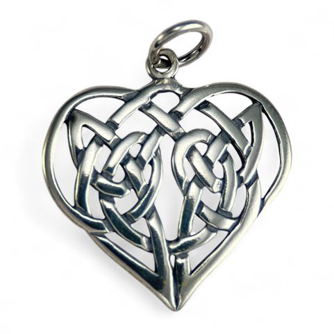 KELTSKÉ SRDCE, STŘÍBRNÝ PŘÍVĚSEK, AG 925