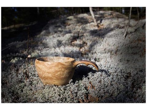 KUPILKA KUKSA 370 ML VELKÁ + ŠPORKOVÁ VIDLIČKA LŽÍCE  205 SET - KELO (ČERNÁ)