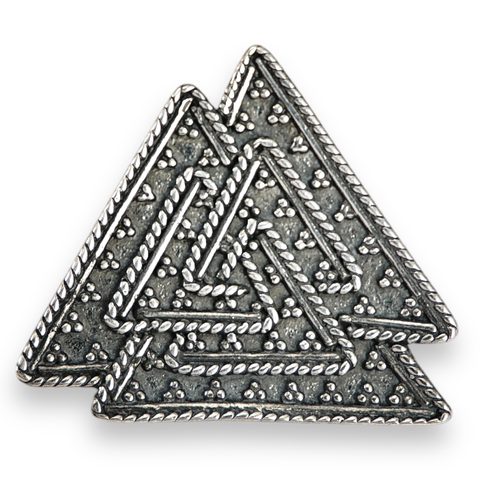 VALKNUT, VIKINSKÝ UZEL, STŘÍBRNÝ PŘÍVĚSEK, AG 925