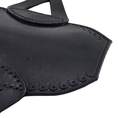 LUKOSTŘELECKÝ NÁTEPNÍK PERCY, KOŽENÝ, ČERNÝ