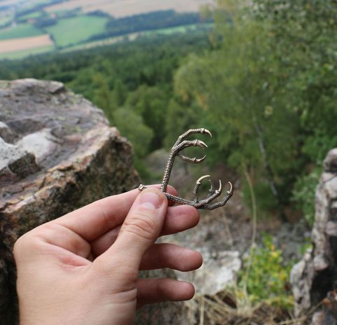 PTAČÍ PAŘÁT, PŘÍVĚŠEK, BRONZ