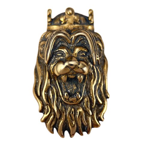 ČESKÝ LEV, HLAVA, PŘÍVĚŠEK, BRONZ