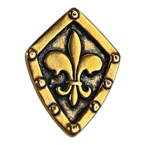 FLEUR DE LIS VE ŠTÍTU, BRONZOVÝ PŘÍVĚŠEK