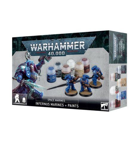 WARHAMMER 40K SPACE MARINES: INFERNUS MARINES + PAINTS SET