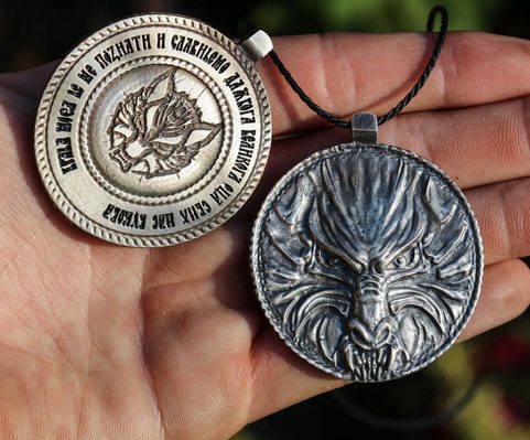 VLK - VELKÝ MEDAILON, VLČÍ TALISMAN, AMULET