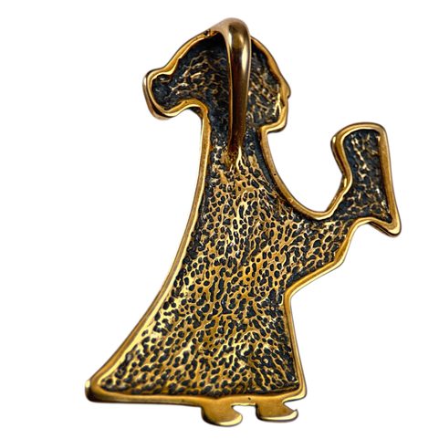 VALKÝRA S ROHEM - PŘÍVĚŠEK, BRONZ