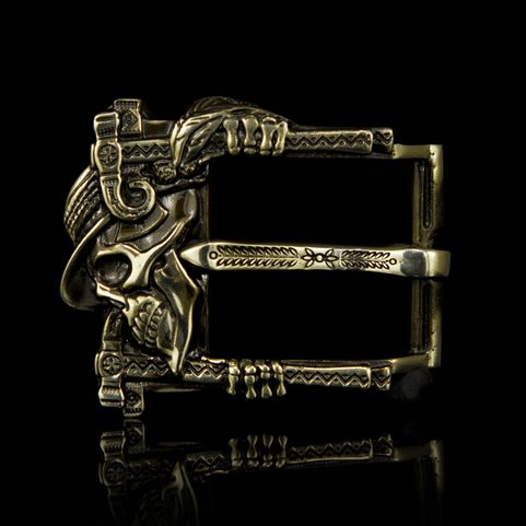 BRASS BELT BUCKLE: MOLFAR, THE CARPATHIAN WIZARD