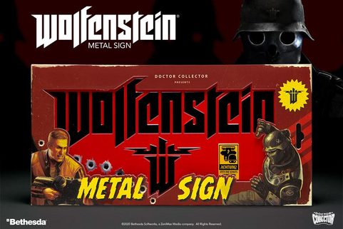 WOLFENSTEIN KOVOVÁ CEDULE THE NEW COLOSSUS
