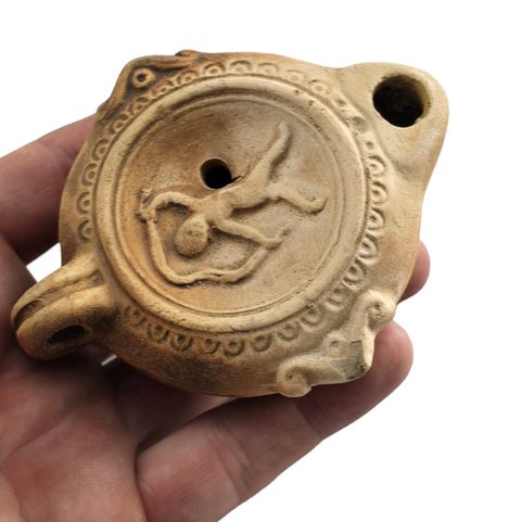 ŘÍMSKÁ OLEJOVÁ LAMPA, AMOR, LUCERNA