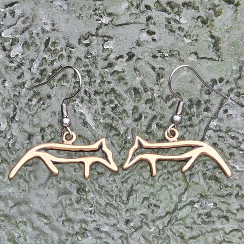 GUMPI, SÁMSKÝ VLK, NÁUŠNICE, BRONZ