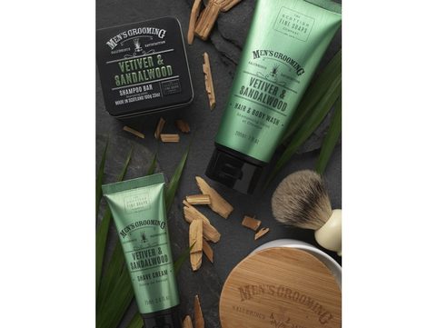 SCOTTISH FINE SOAPS PÁNSKÉ MÝDLO NA HOLENÍ V KRABIČCE - VETIVER A SANTALOVÉ DŘEVO, 100G