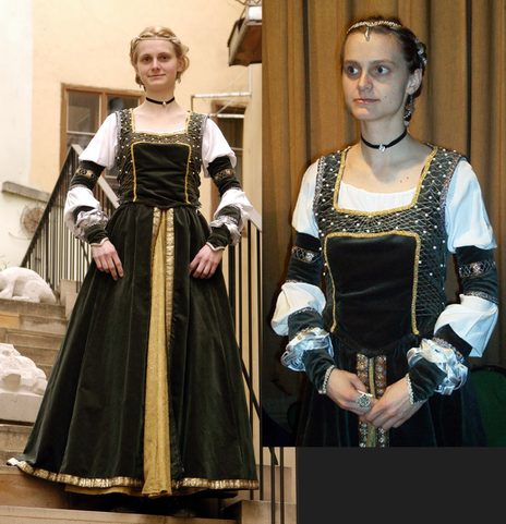 RENESANČNÍ ŠATY ZELENÉ