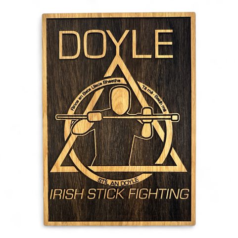 DOYLE STYLE - IRISH STICK FIGHTING, NÁSTĚNNÁ DEKORACE 32 X 45 CM