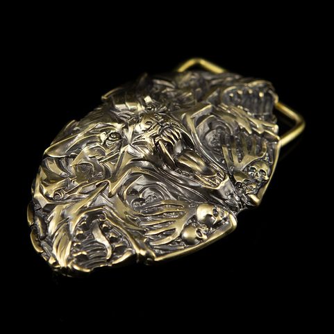 CERBERUS, PŘEZKA NA OPASEK, MOSAZ