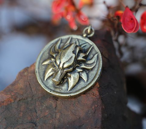 SLOVANSKÝ VLK AMULET, ZINEK STAROMOSAZ